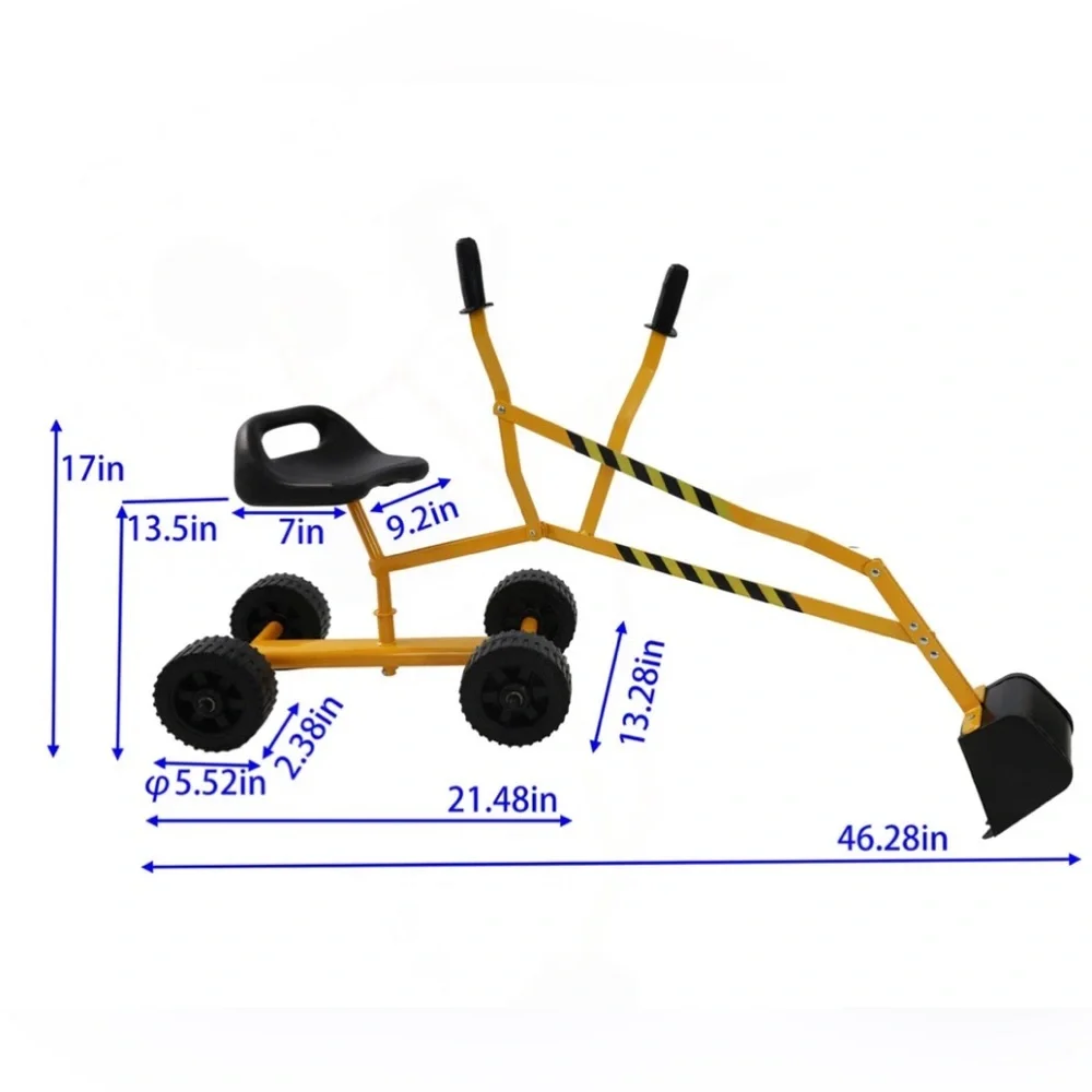 NEW Stand Alone Sand Digger Kids Excavator Ride on Beach Outdoor Sandbox Toy